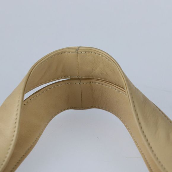 Chanel Chocolate Bar Shoulder Bag Leather Beige Silver Tote Bag Cocomark - Picture 6 of 7